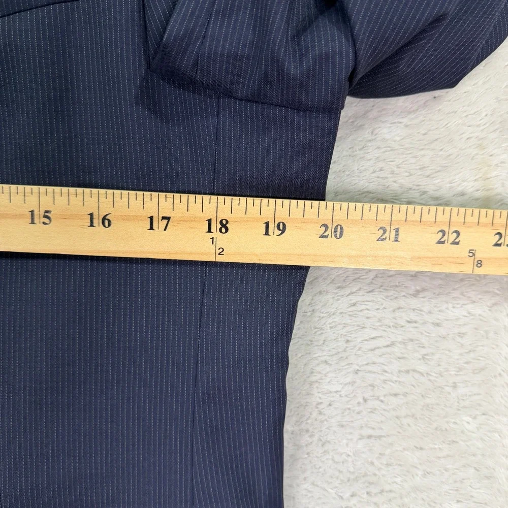 Ted Baker Mens 38R Endurance Jay CT Suit Navy Blue Pinstripe Wool Pants 34x31 - Picture 7 of 16
